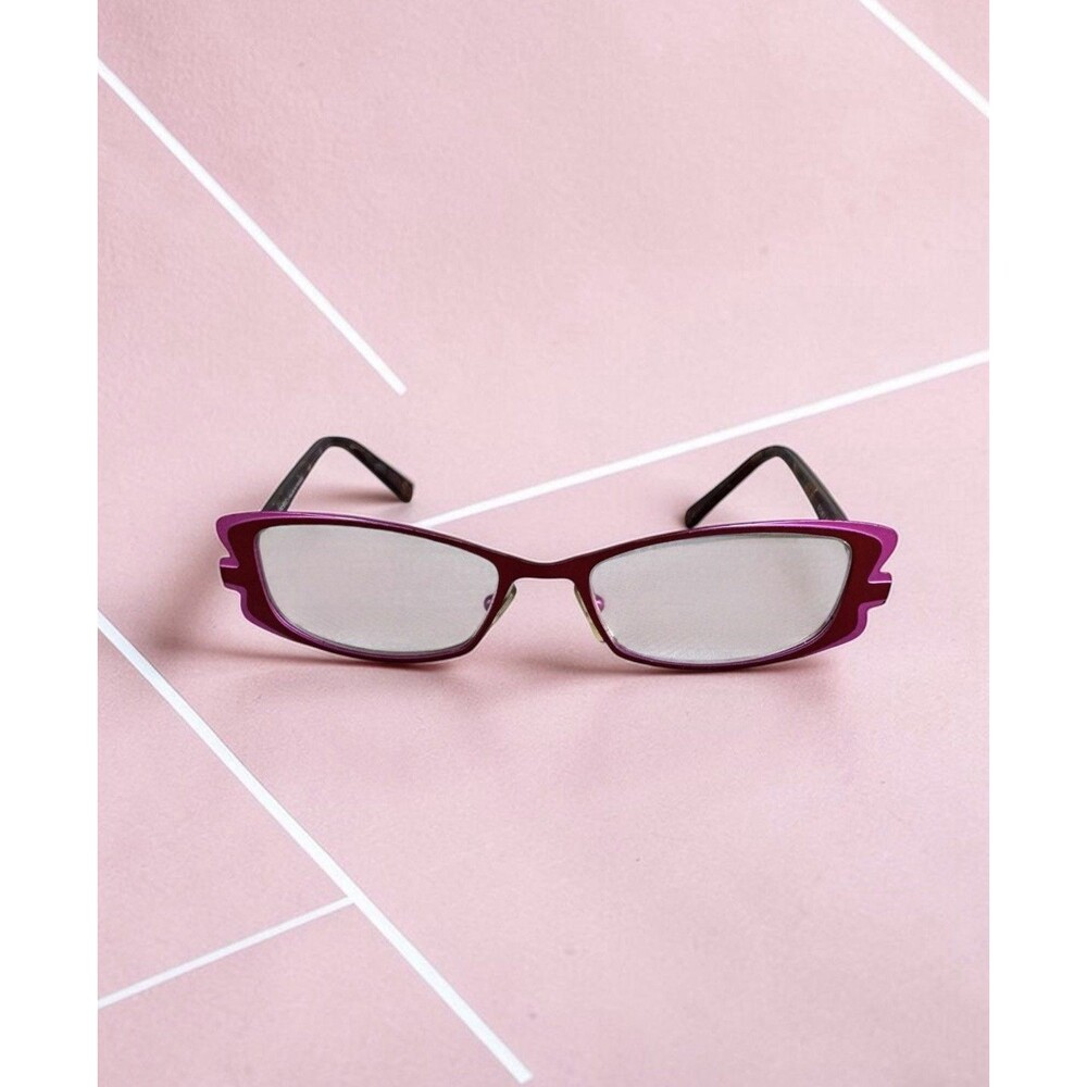 Jean Lafont Paris Romy 653 Eyeglasses Metallic Pink Fuchsia Frames 50-17 138